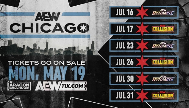 L'AEW va organiser 6 shows à Chicago cet été