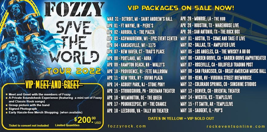 fozzy tournee 2022 date