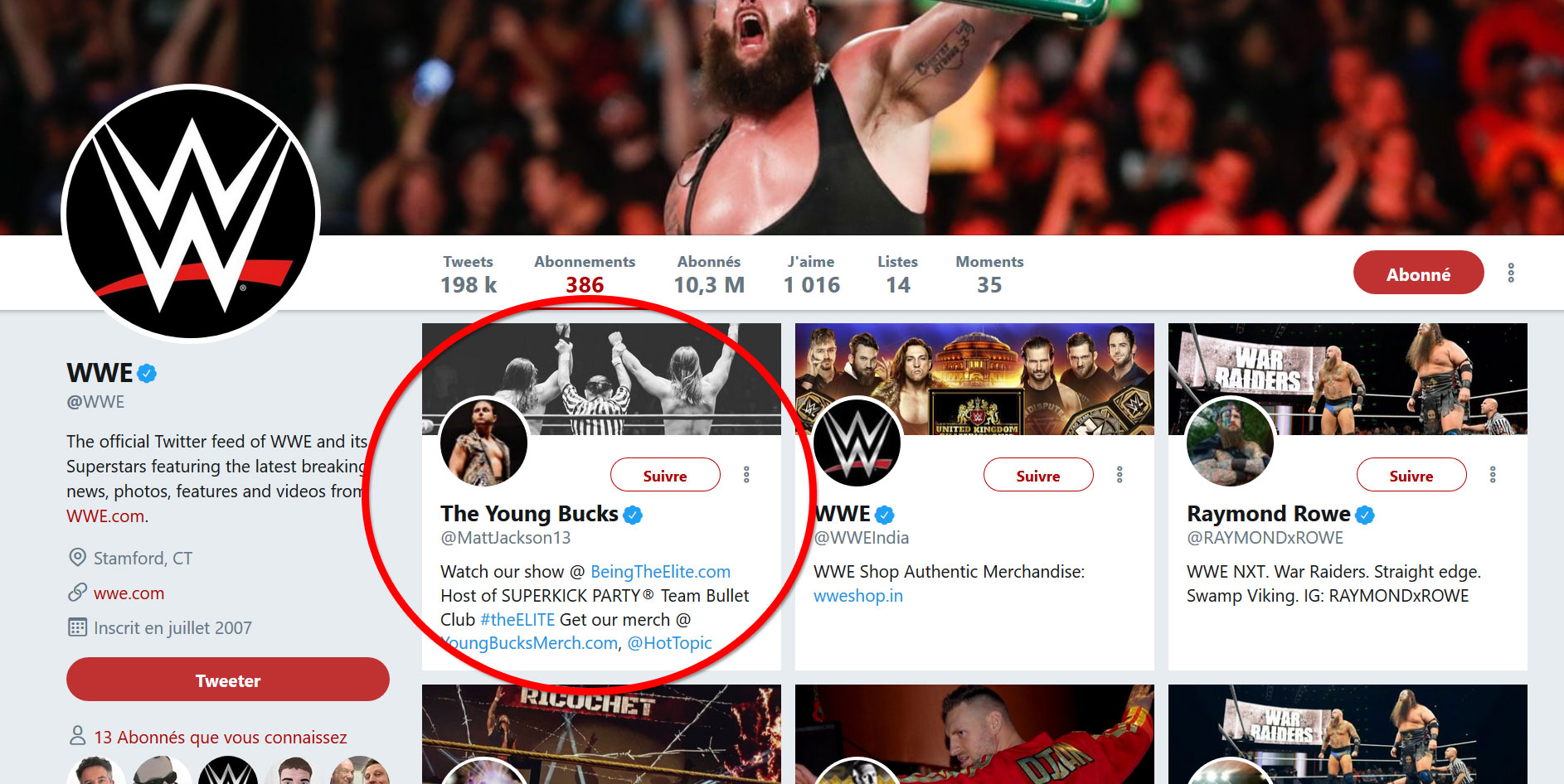 Abonnement WWE Young Bucks